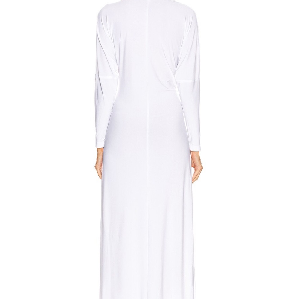 NORMA KAMALI White Tie Front NK Shirt Dress in size M/38 - Picture 3 of 8
